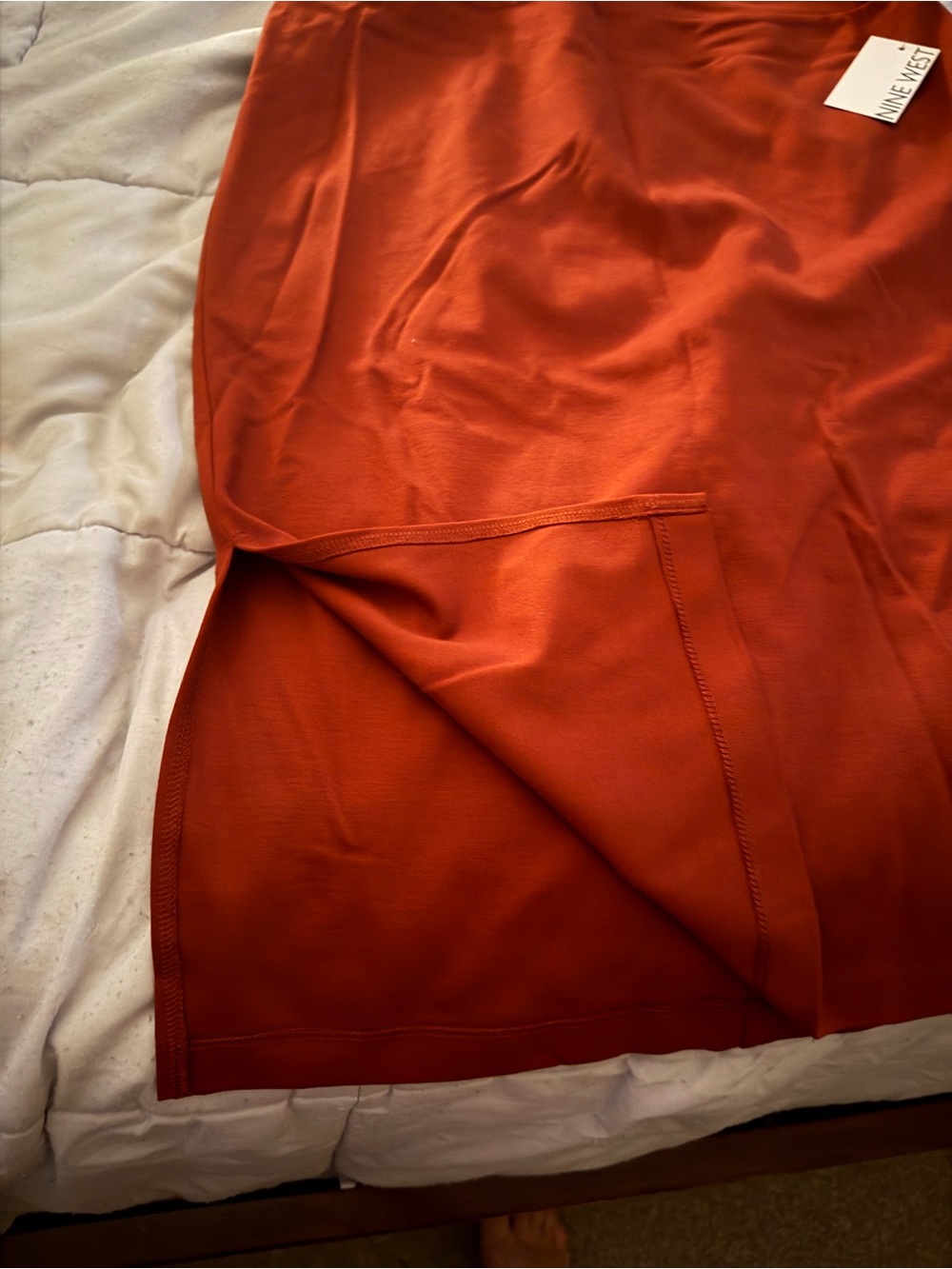 Nine West Burnt Orange Pencil Skirt - Picture 2 of 4